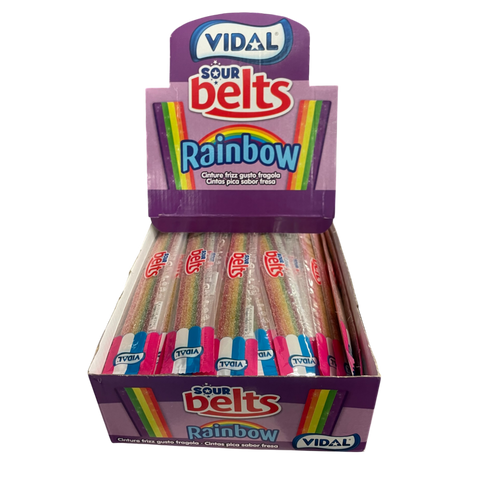 Sour Belts Multicolors Vidal gusto Frutta box da 150 pezzi