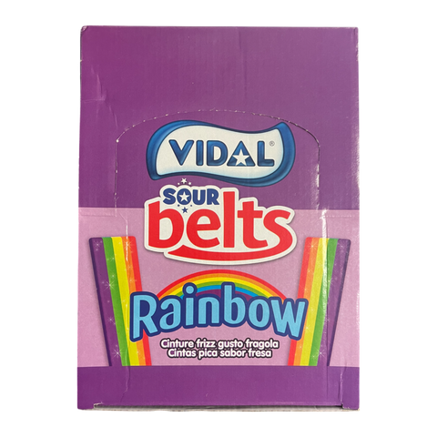 Sour Belts Multicolors Vidal gusto Frutta box da 150 pezzi