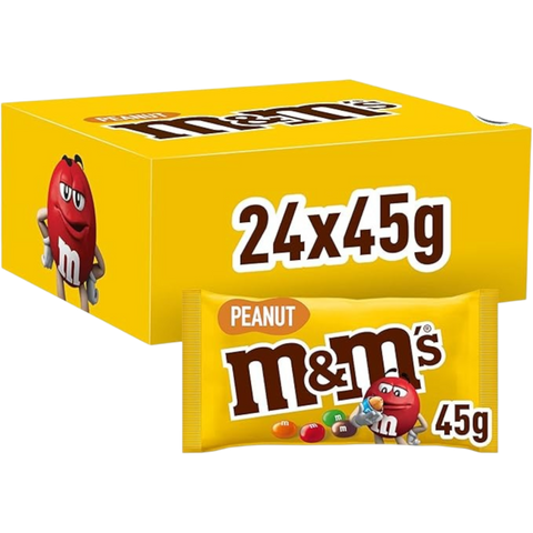 M&M's Peanut Confetti con Arachidi Ricoperti di Cioccolato - Box con 24 Pezzi da 45g