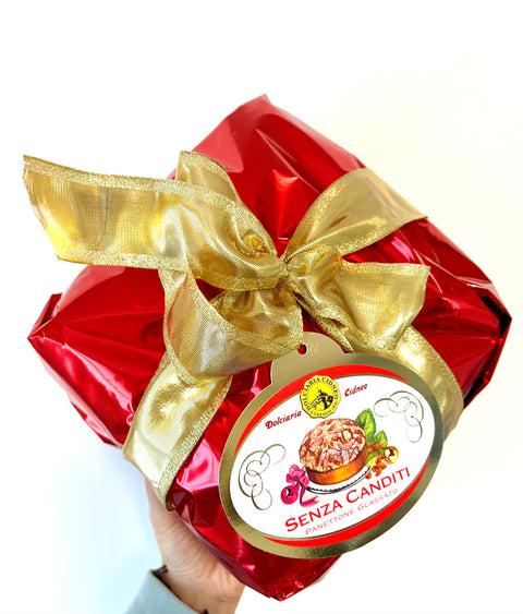 Panettone Dolciaria Cidneo Glassato Senza Canditi 1kg - Tuttodolceshop