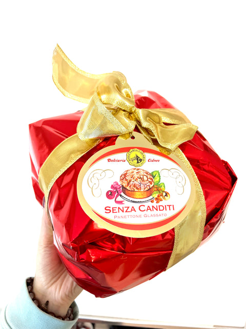 Panettone Dolciaria Cidneo Glassato Senza Canditi 1kg - Tuttodolceshop